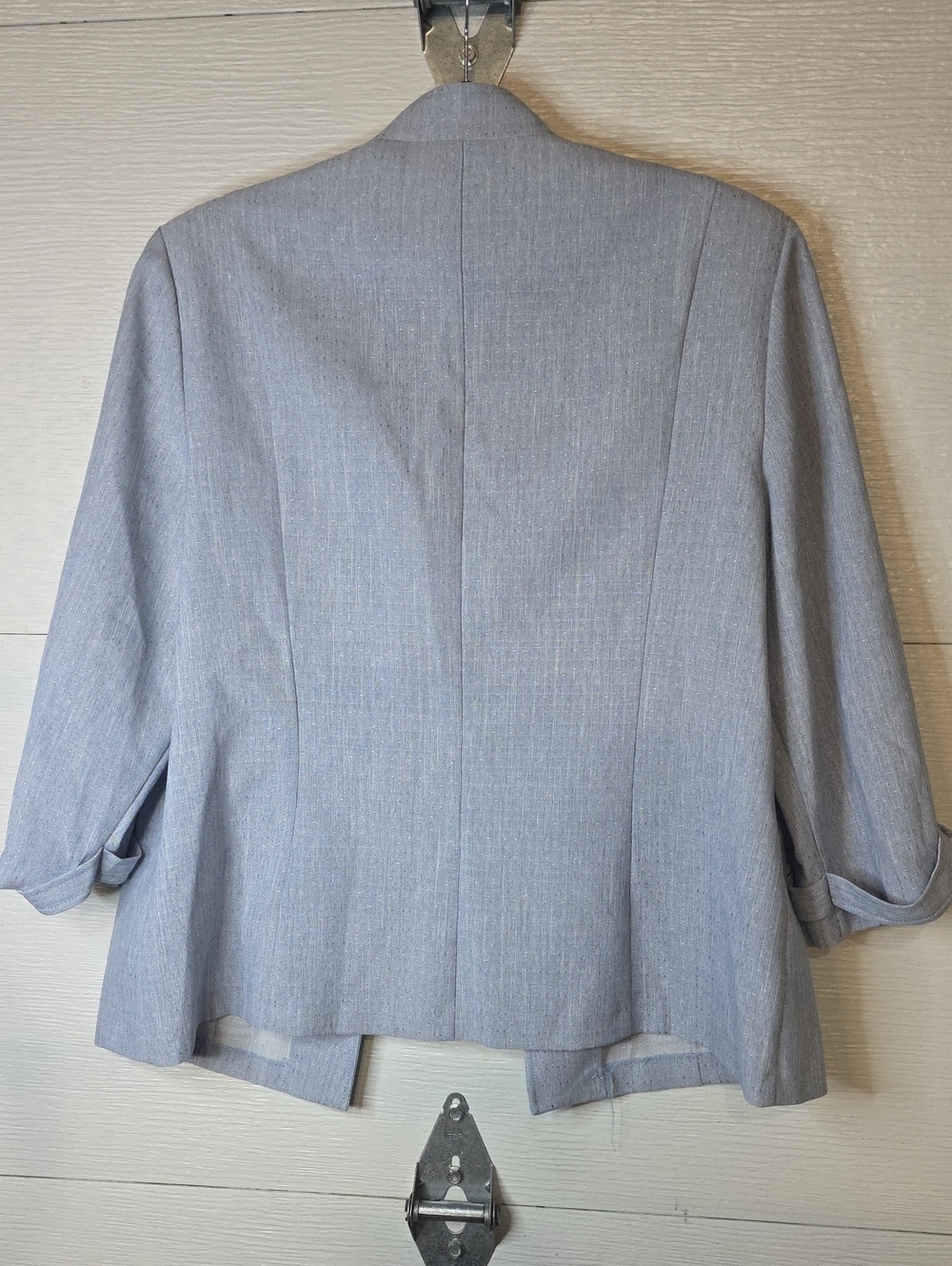 Perceptions Light Blue Open-Front Women's Jacket - Picture 3 of 3